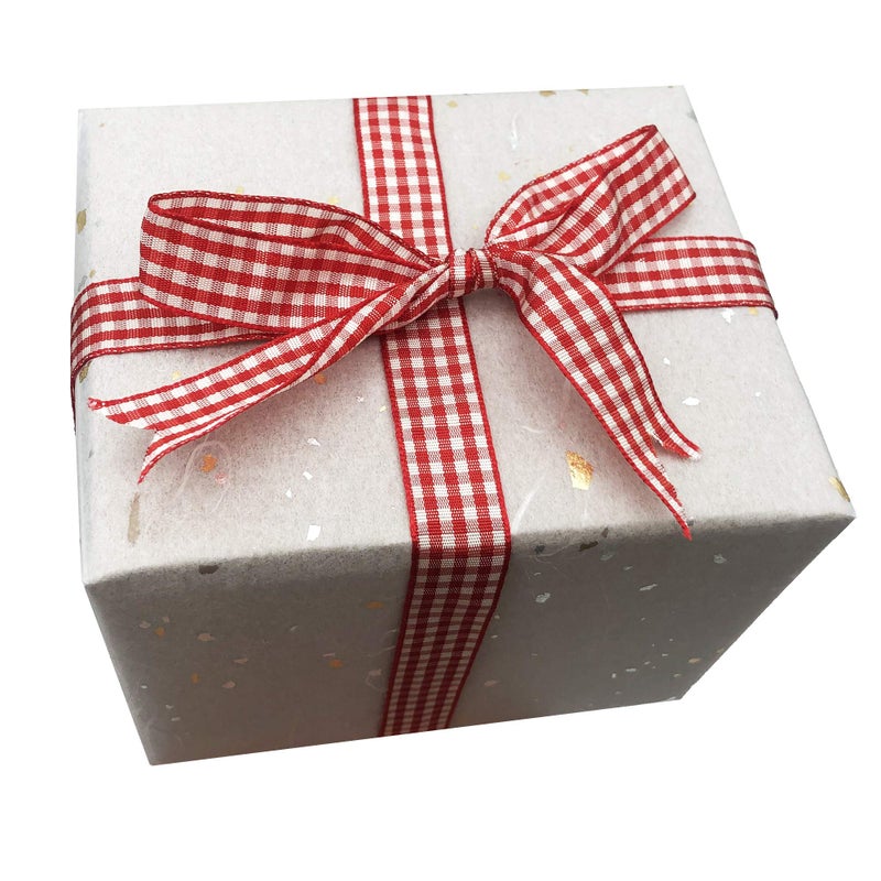 DAYEDZ Red and White Gingham Ribbon, 5/8" x 25Yd Roll Picnic Craft Red Buffalo Ribbon for Crafts Hair Accessories and Christmas Gift Wrapping,5/8 Inch Polyester Woven Edge +60" Tape Measurement - Image 4